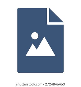 Bilddatei Symbol blau flach Vektor Design Dokument Foto-Symbol Bild Format Datensatz Grafikelement Zeichen