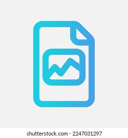 Bilddatei-Symbol im Farbverlauf-Stil, für Website-Mobile-App-Präsentation verwenden