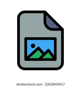Image file icon line isolated on white background. Black flat thin icon on modern outline style. Linear symbol and editable stroke. Simple and pixel perfect stroke vector illustration