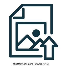 Image file icon upload, image file symbol. Photo sign. Vector illustration