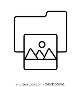 Bild-Datei-Symbol mit weißem Hintergrund Vektorgrafik Stock Illustration