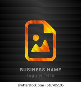 Image File Orange, Yellow and Black silk fashion premium icon / Logo