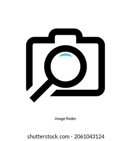 plantilla de diseño vectorial del logotipo del buscador de imágenes
