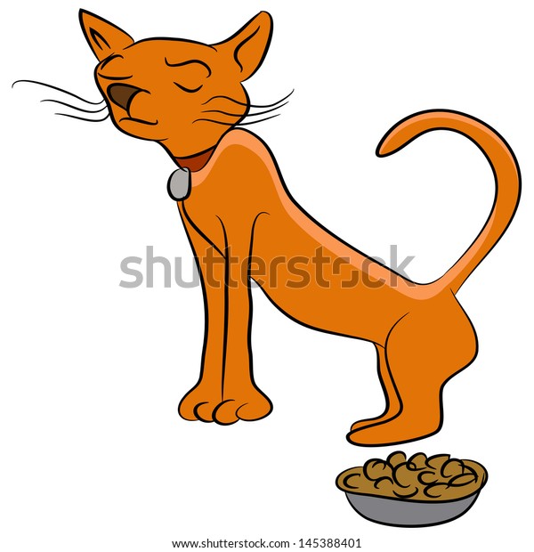 食べ物が嫌いな猫のイメージ のベクター画像素材 ロイヤリティフリー