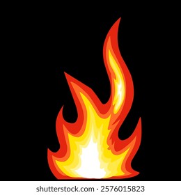 image of fire on a black background