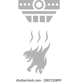 image of fire safety system, vector illustration