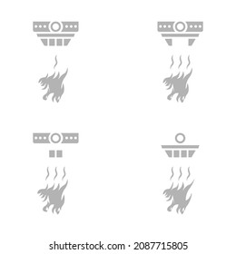 image of fire safety system, vector illustration