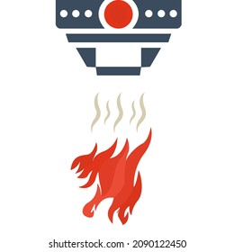 image of fire safety system, vector illustration