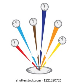 Image of fireworks, salute from the clock .. Avatar for the computer. Signboard for the store.