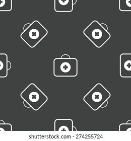 Image of first aid kit repeated on grey background