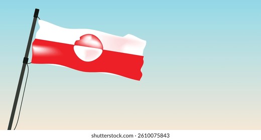 Image for The flag of Greenland  Greenland first entertained the idea of a flag of its own in 1973 when five Greenlanders proposed a green, white and blue flag. o wallpapers. 