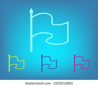 Una Imagen de una bandera. Icono de Vector. Ilustración de una bandera.