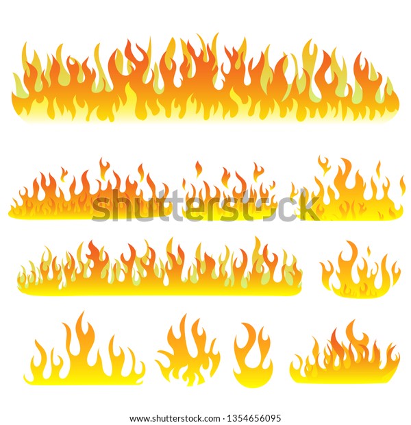 Image Flame On White Background Vector Stock Vector (Royalty Free