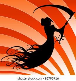 An image of a floating grim reaper.