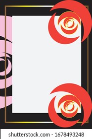 Image of Floral Frame Background Card.