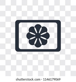 Image of a flower vector icon isolated on transparent background, Image of a flower logo concept