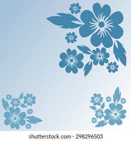 An image of flowers on a blue background.
