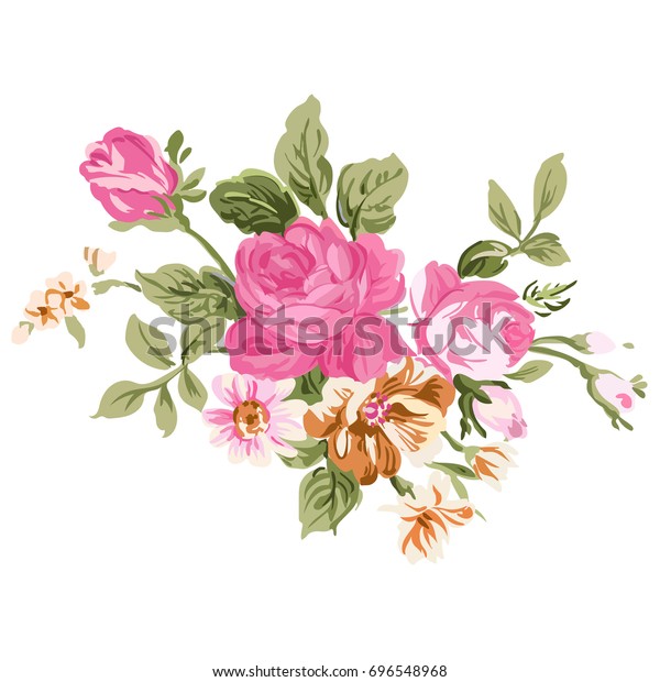 Image Flowers Paints Vector Stock Vector (Royalty Free) 696548968 ...