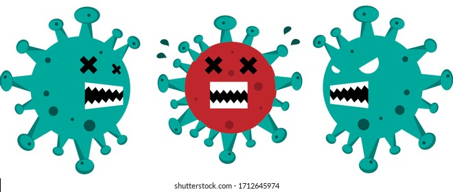 Image of Flu COVID-19 virus cell isolated on white background. Coronavirus outbreak influenza. Pandemic medical health risk concept.