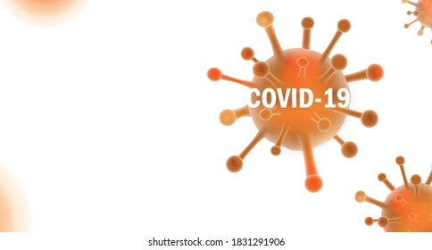 Imagen de la célula del virus de la gripe COVID-19 bajo el microscopio de la sangre.Fondo de la pancarta del virus de la gripe Coronavirus Covid-19.Célula de la enfermedad pandémica de la salud como un tratamiento 3D.Distancia social en el hogar