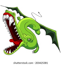 Imagen de un dragón volador.