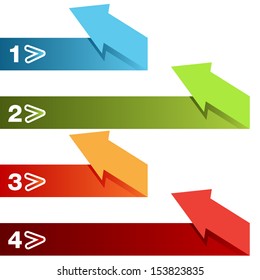 An image of folded arrow dividers.