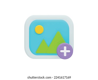 image folder with 3d vector icon cartoon minimal style