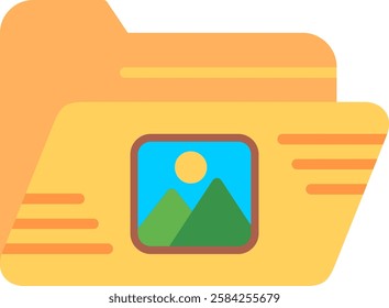 Image Folder Flat Illustration Vector Design