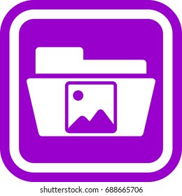 Image folder icon ,sign design (fill)