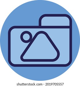 Carpeta de imagen, ilustración, vector en un fondo blanco.