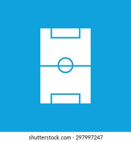 Image of football field, isolated on blue background