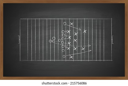 Image Of Football Tactic On Board. Transparency Effects Used. 