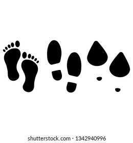 image of footprint silhouette. no effects used.