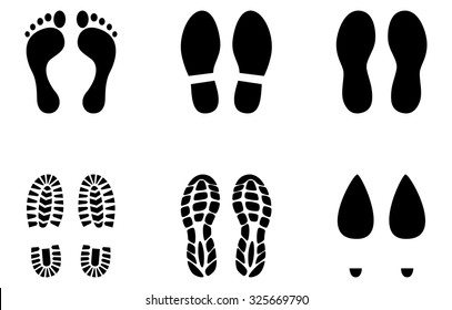  image of footprint silhouette. no effects used.