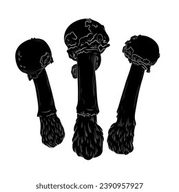 image of forest wild mushroom silhouette