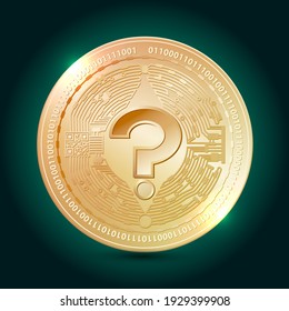 imagen en forma de moneda espumosa de cobre de la moneda criptográfica digital desconocida