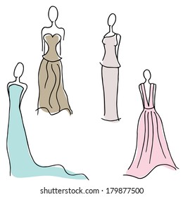 An image of formal gown designs.