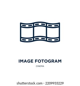 image fotogram icon from cinema collection. Thin linear image fotogram, movie, focus outline icon isolated on white background. Line vector image fotogram sign, symbol for web and mobile