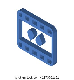 Image fotogram isometric left top view 3D icon