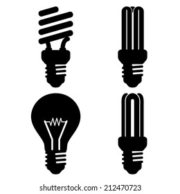image of four light bulb silhouette.