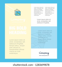 Image frame  Business Company Poster Template. with place for text and images. vector background