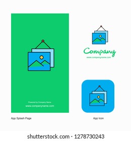 Image frame Company Logo App Icon and Splash Page Design. Creative Business App Design Elements
