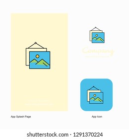 Image frame  Company Logo App Icon and Splash Page Design. Creative Business App Design Elements