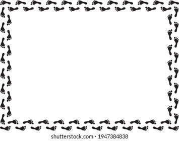 Image frame material of footprints