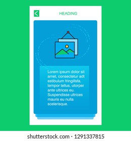Image frame mobile vertical banner design design. Vector