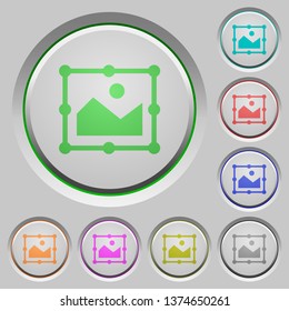 Image free transform color icons on sunk push buttons