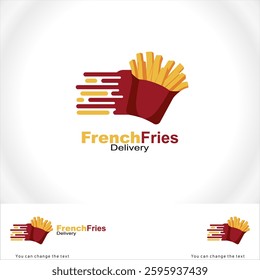 Image of french fries with fast element effect