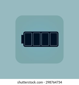 Image of full battery in square, on pale blue background