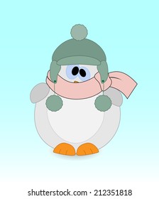 image of a funny baby penguin 