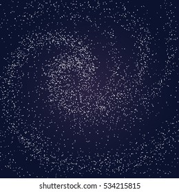 Image of galaxies, nebulae, cosmos, and effect tunnel spiral galaxy background vector illustration